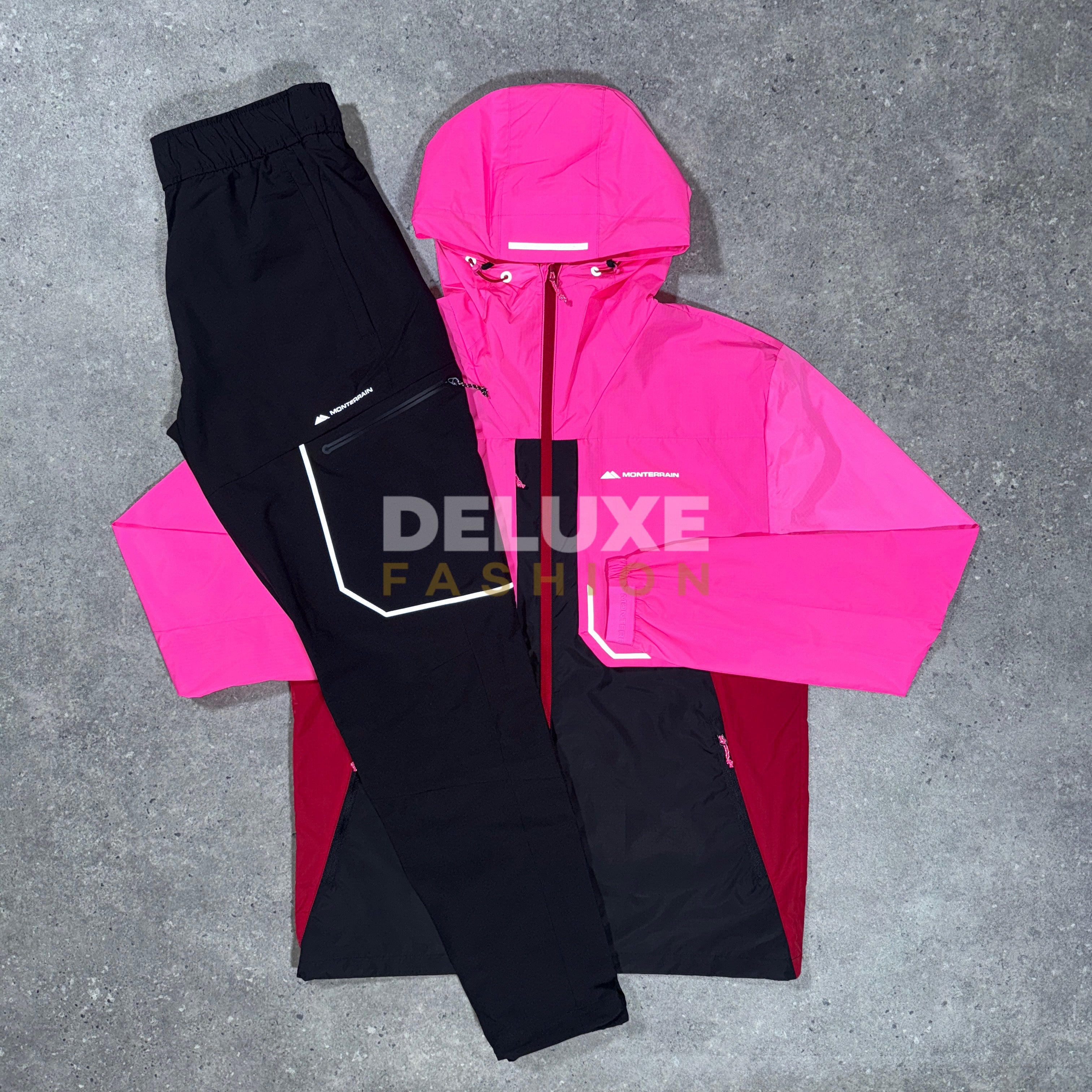 Monterrain run tracksuit (pink/black)
