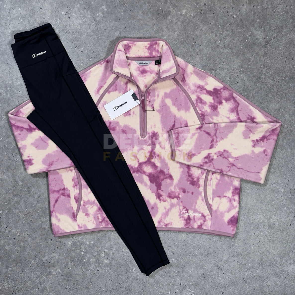 Berghaus Women's 1/4 Zip Fleece Set - Pink/Black