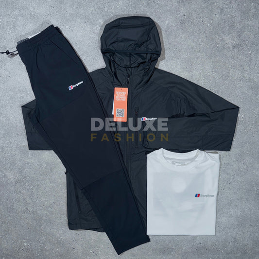 Berghaus valley tracksuit set (black/white)
