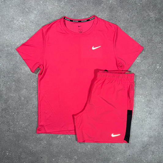 Nike miler challenger set (hot pink)