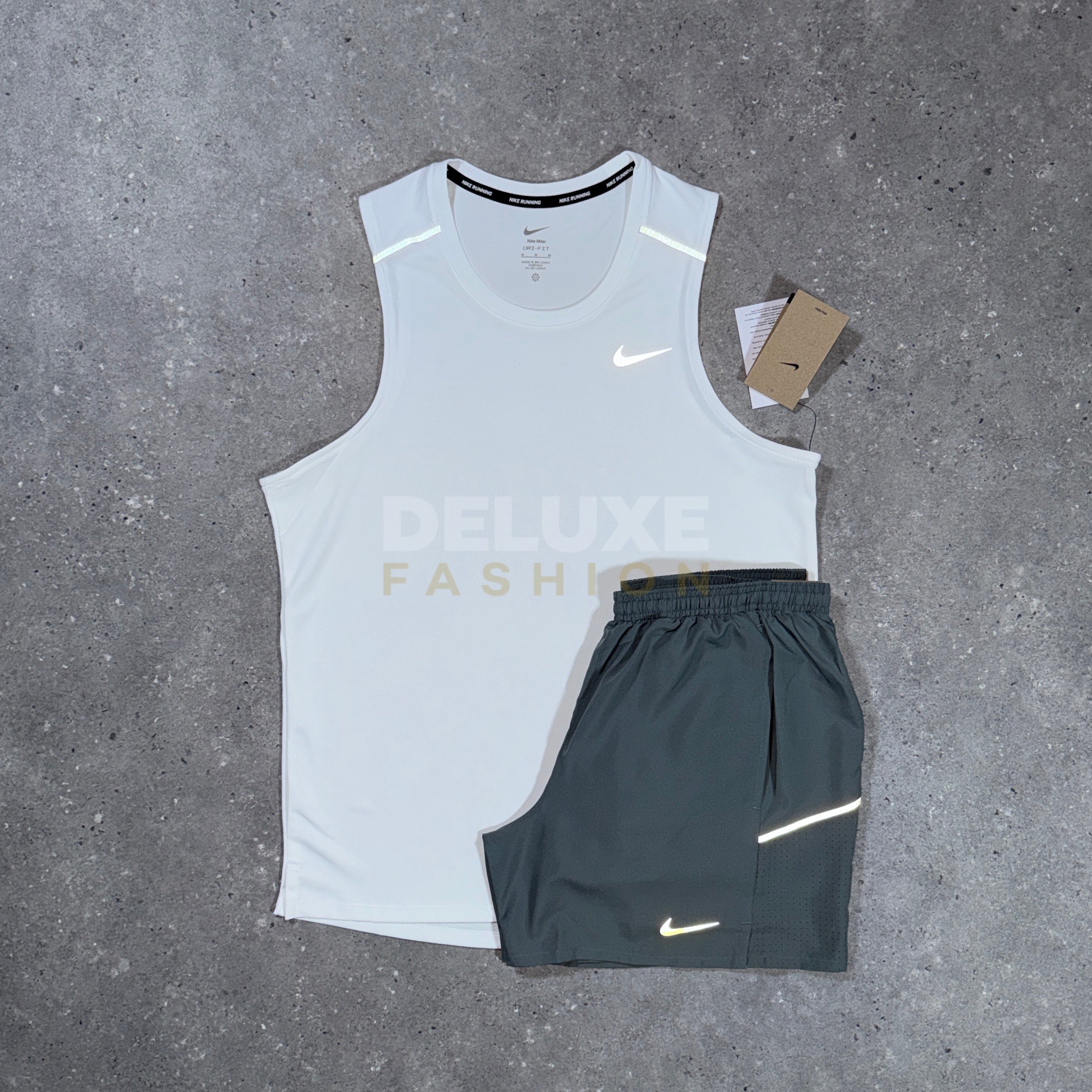 Nike miler vest set (white/grey)
