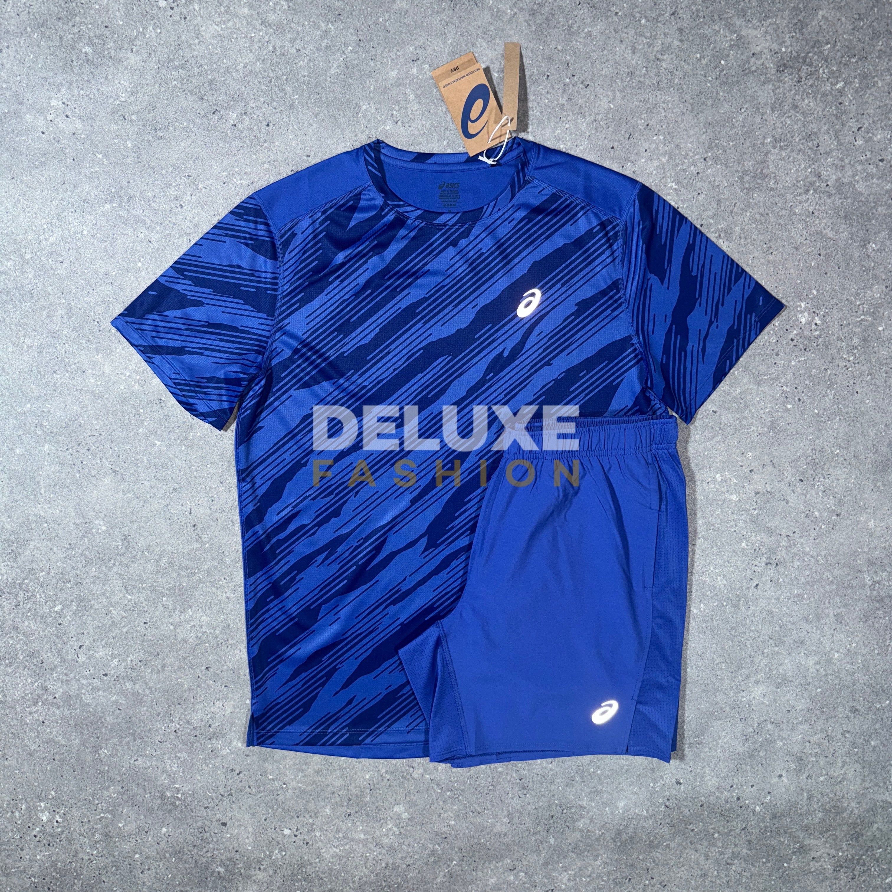 Asics core print set (blue)