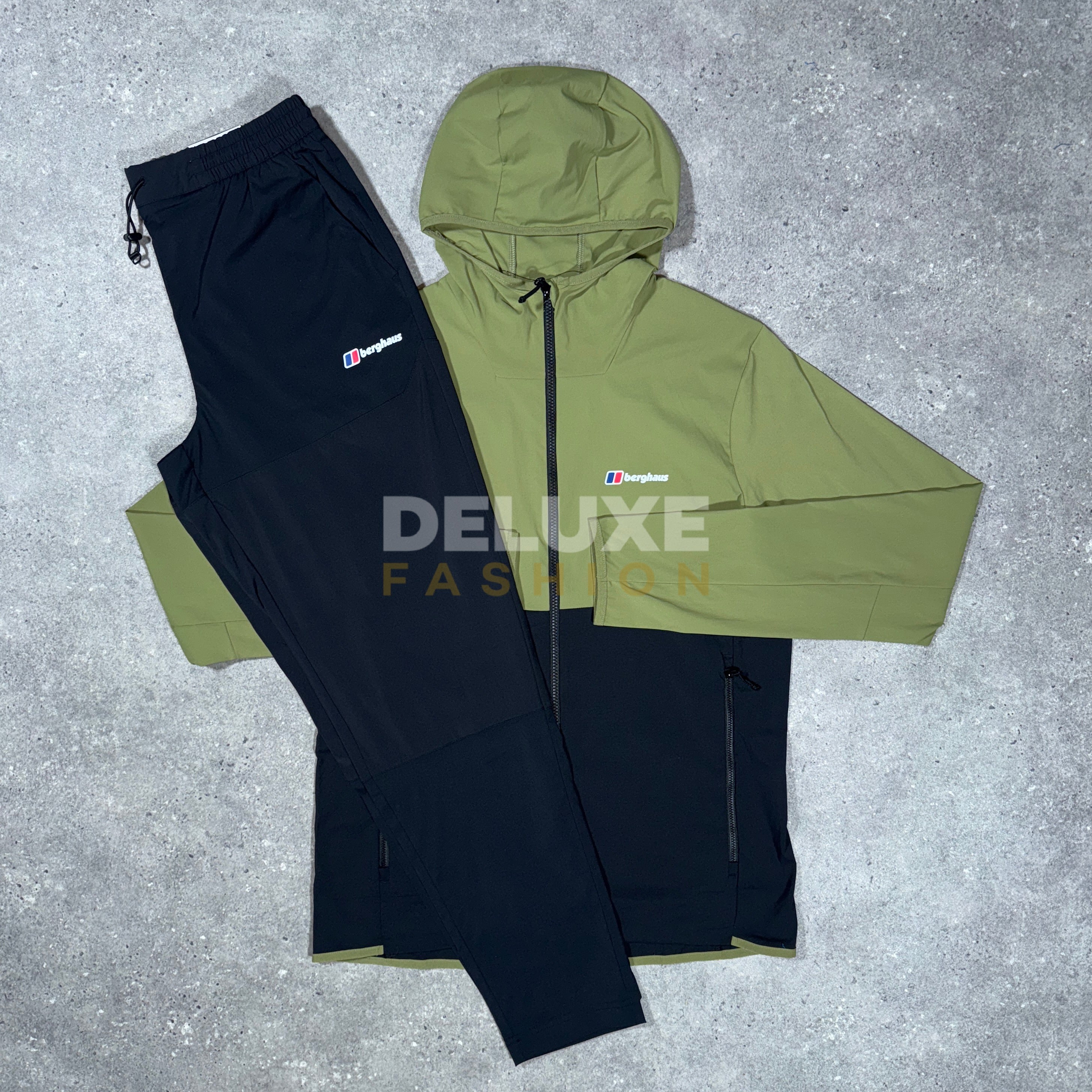 Berghaus woven tracksuit (khaki/black)
