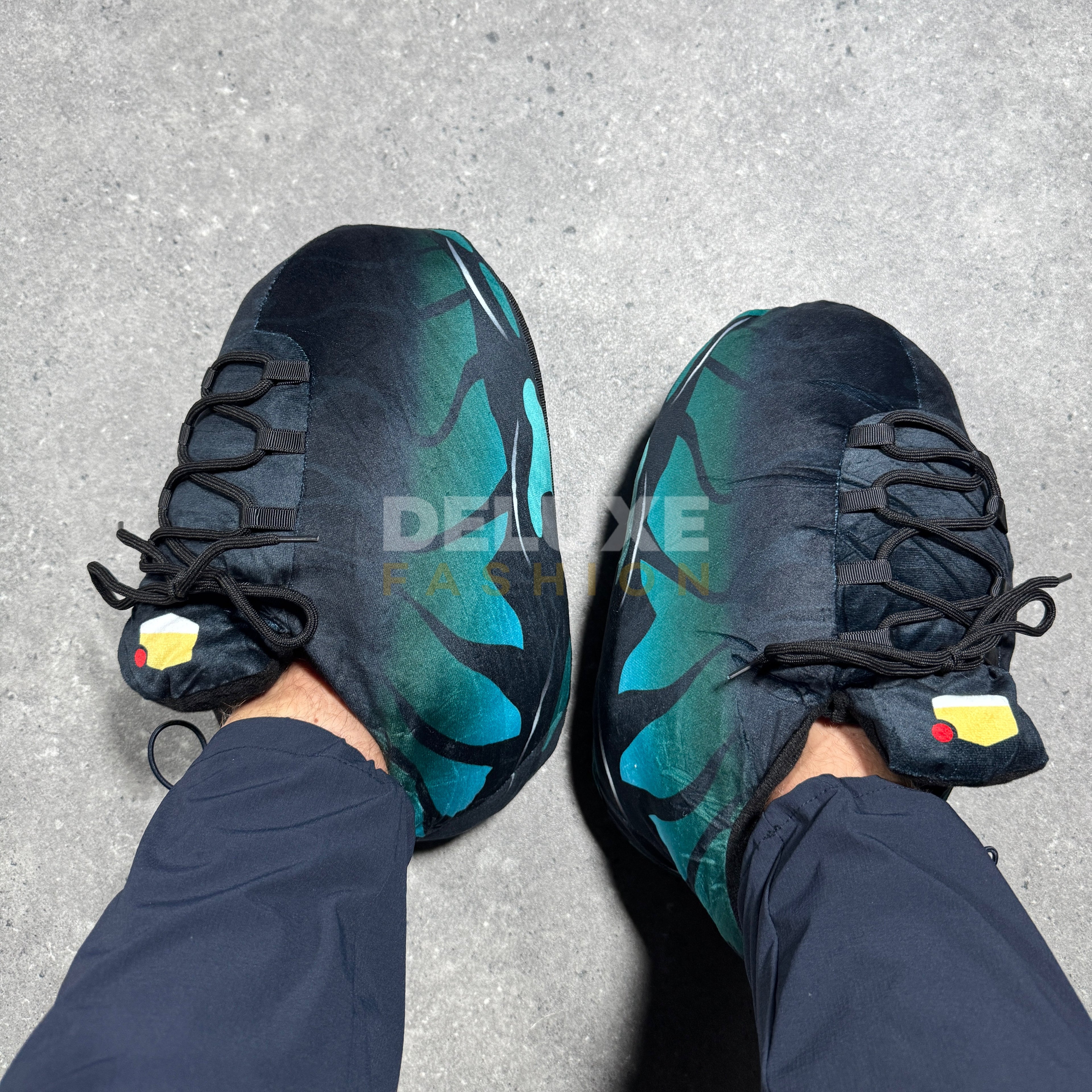 Plush slippers tn inspired (aqua fade)