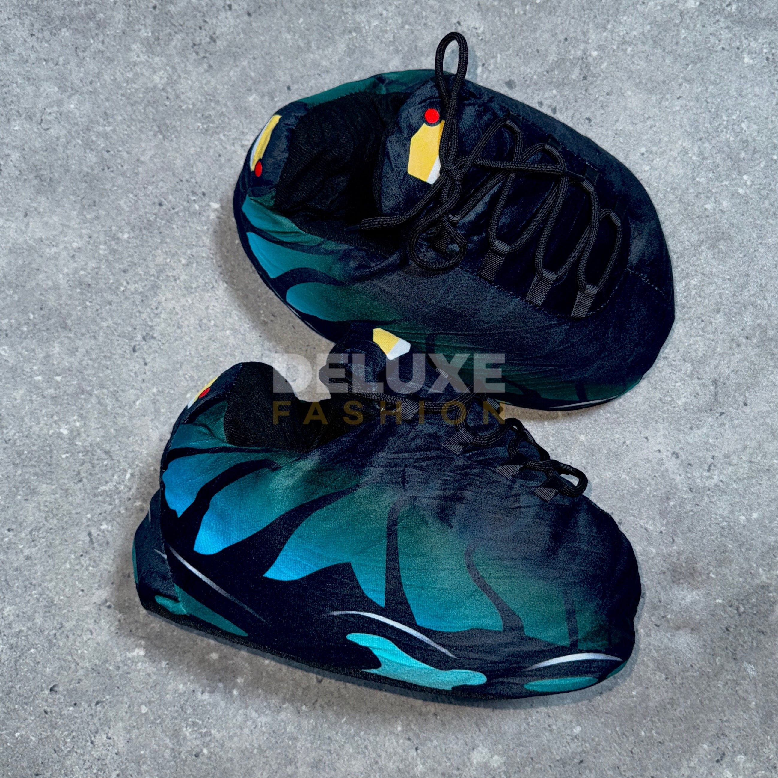 Plush slippers tn inspired (aqua fade)