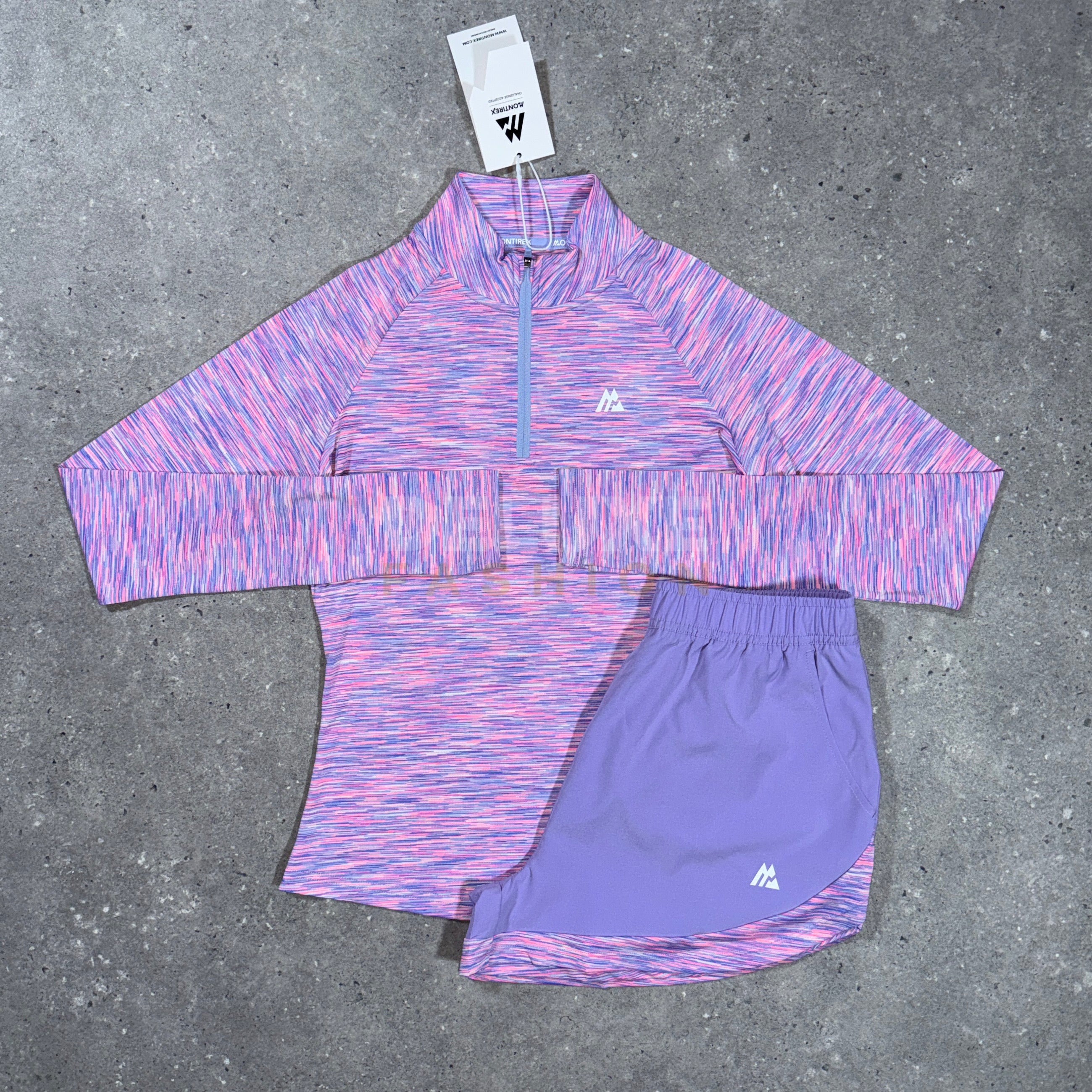 Montirex trail 1/4 zip set (lilac) women’s
