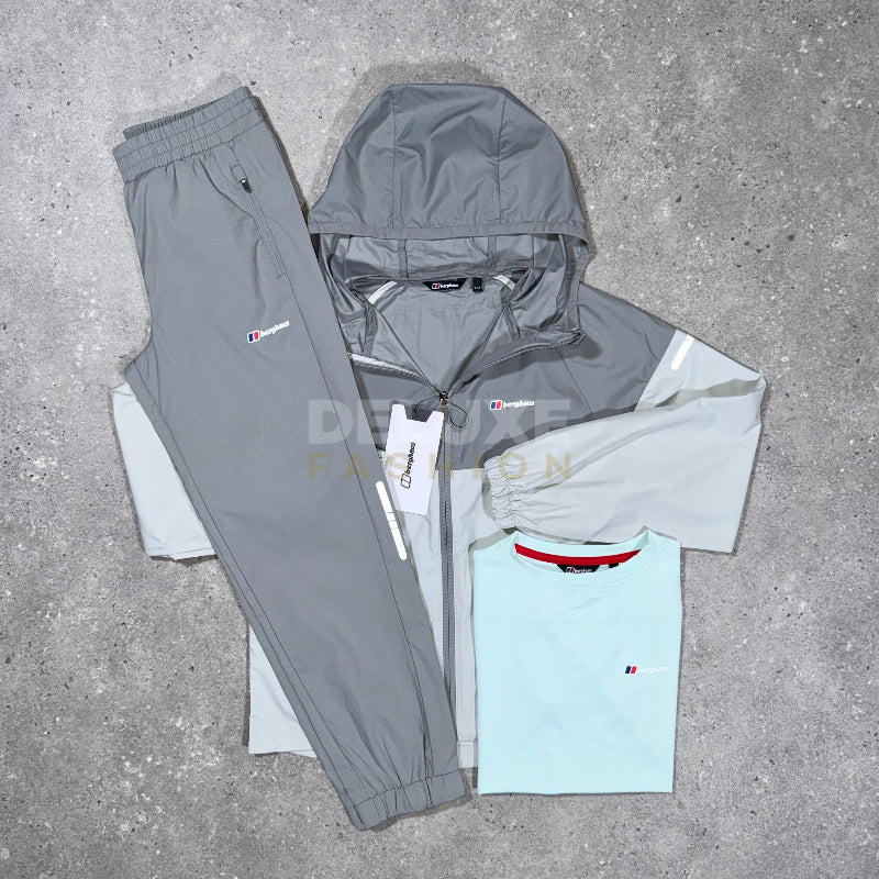 Berghaus junior woven 3 piece tracksuit (grey/mint)