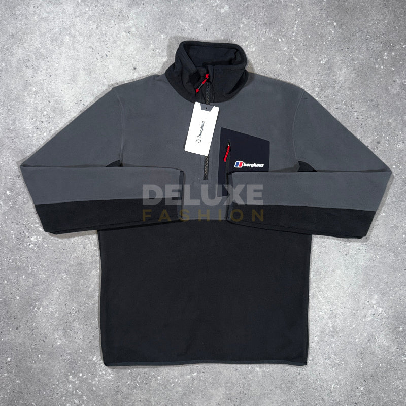 Berghaus 1/4 Zip Fleece - Black/Grey