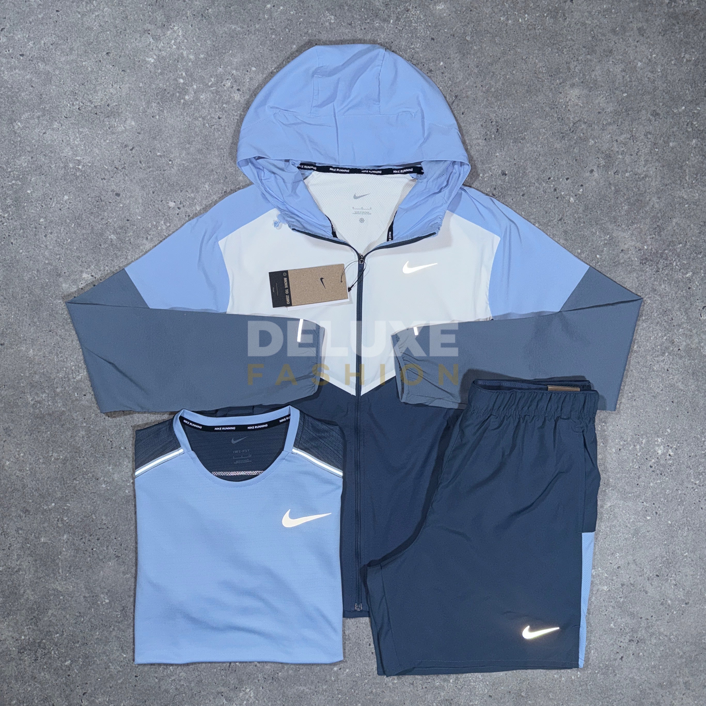 Nike uv windbreaker tri set (blue)