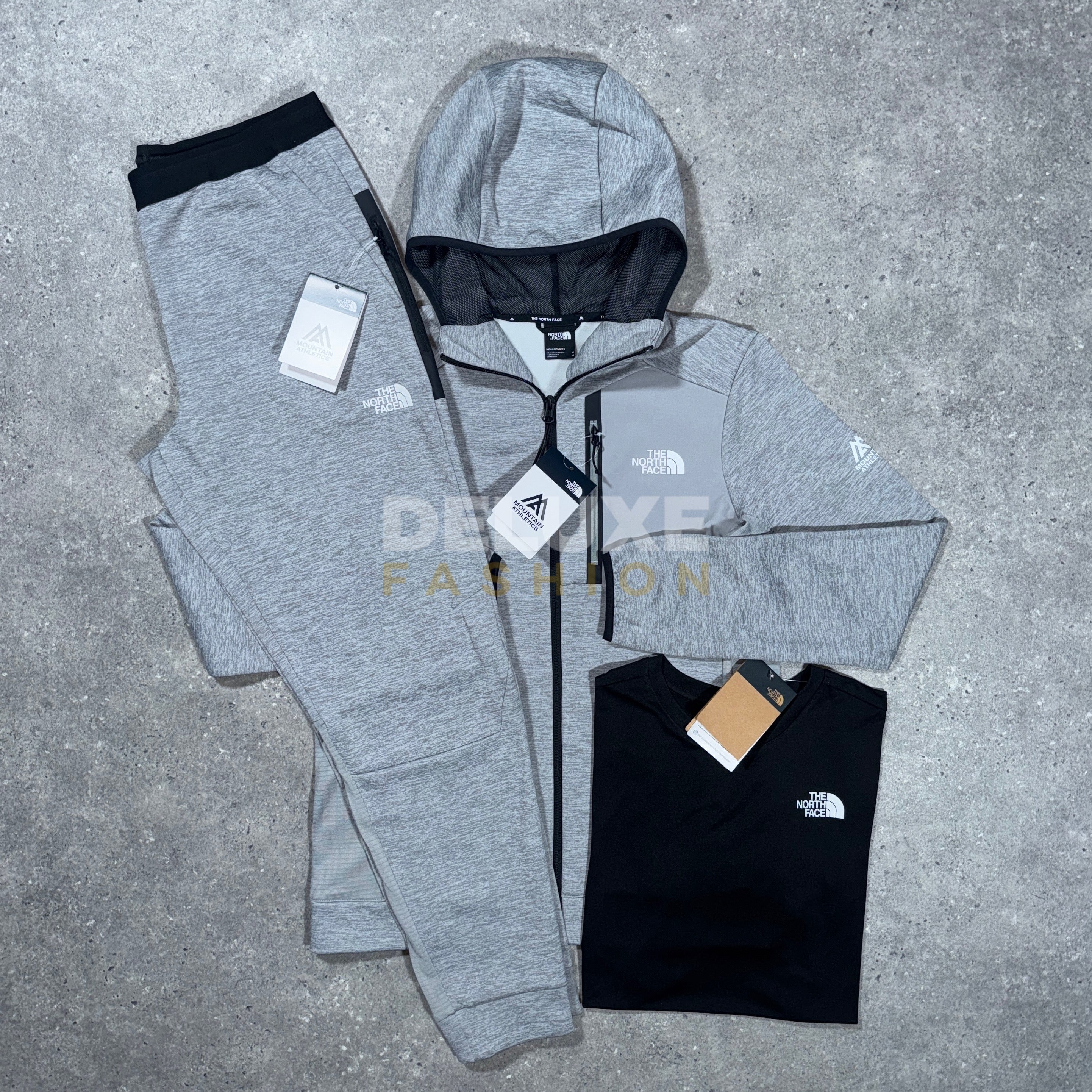 The north face shell tracksuit set (grey)