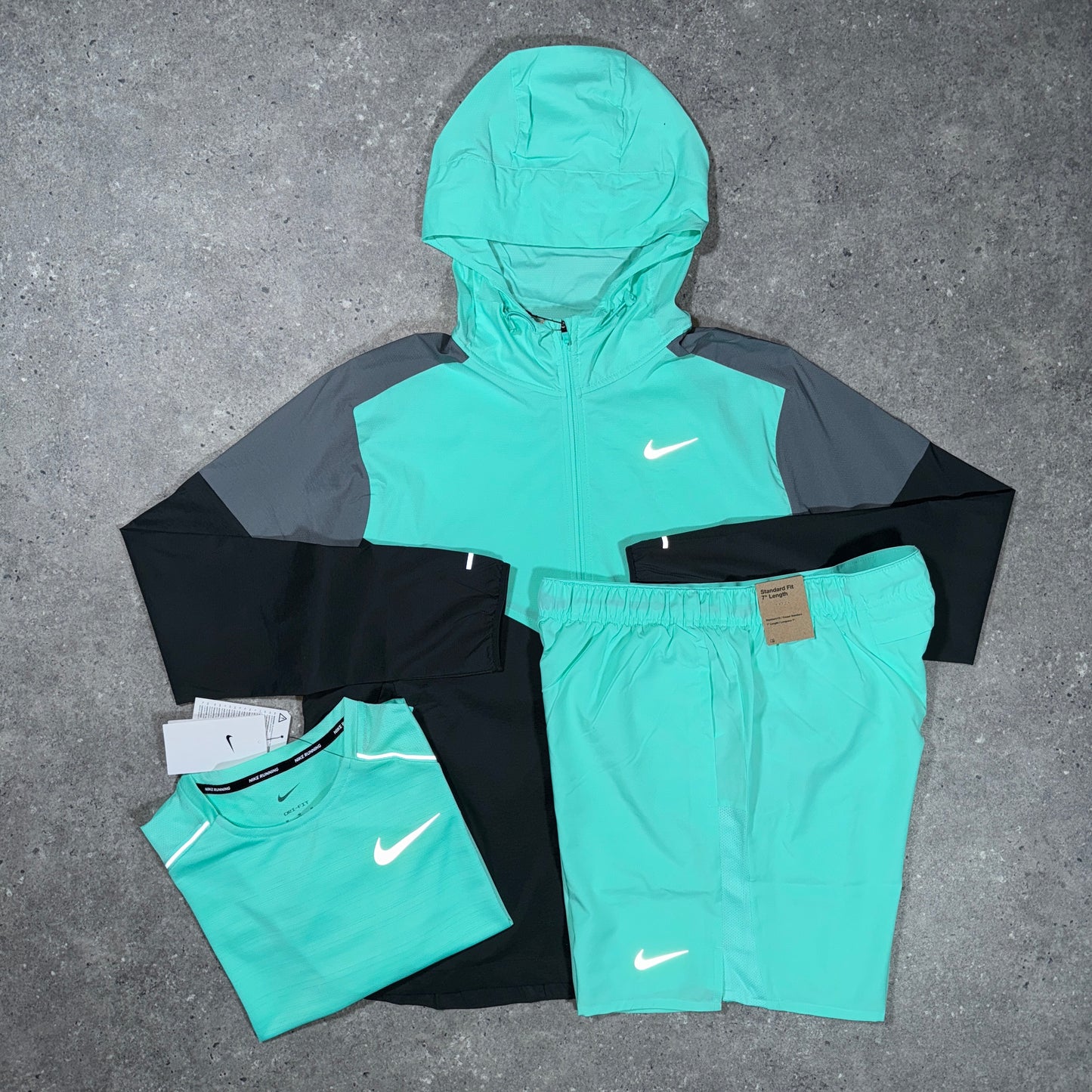 Nike windbreaker tri set (mint/grey)