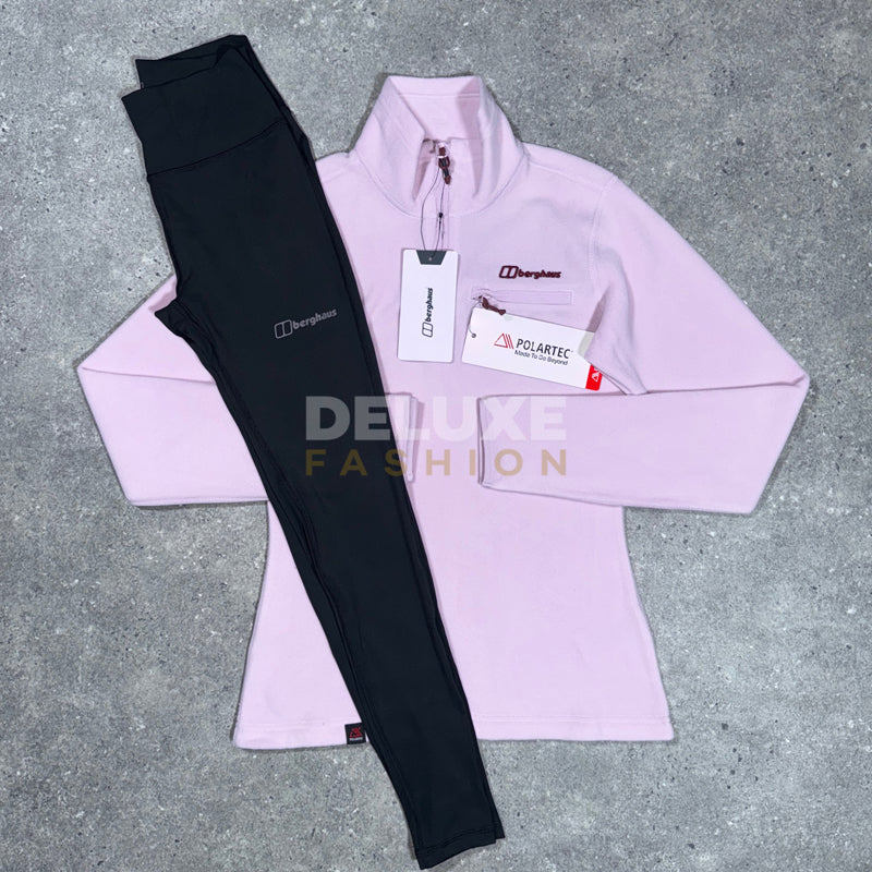 Berghaus Women's 1/4 Zip Prism Fleece Set - Pink/Black