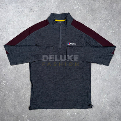 Berghaus Tech 1/4 Zip Tri Set - Grey/Burgundy