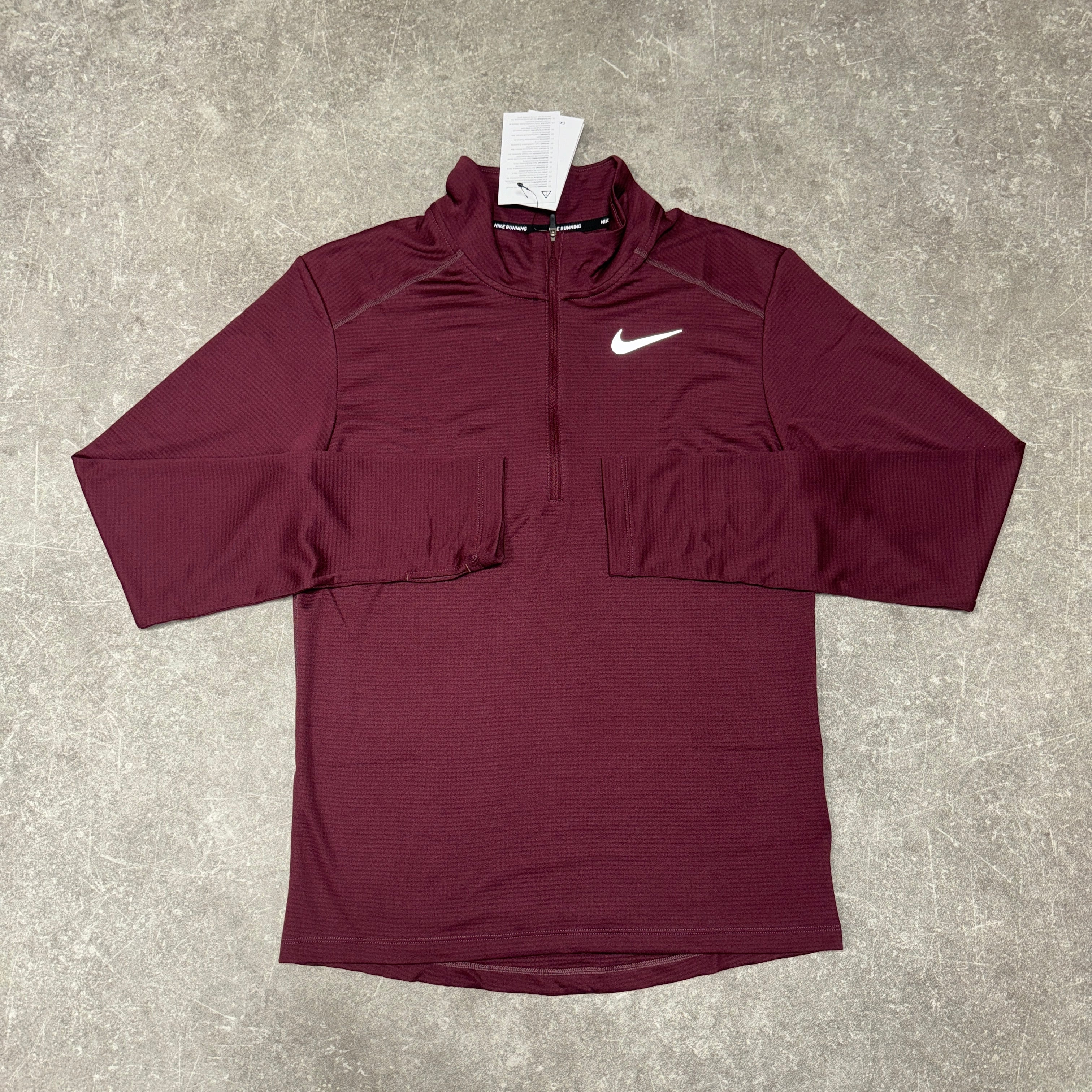 Nike dri fit core 1 2 zip burgundy