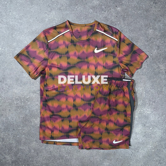Nike stripe print set (sundial/grey)