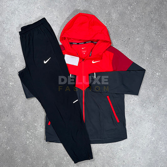 Nike UV Windrunner jacket in black/red