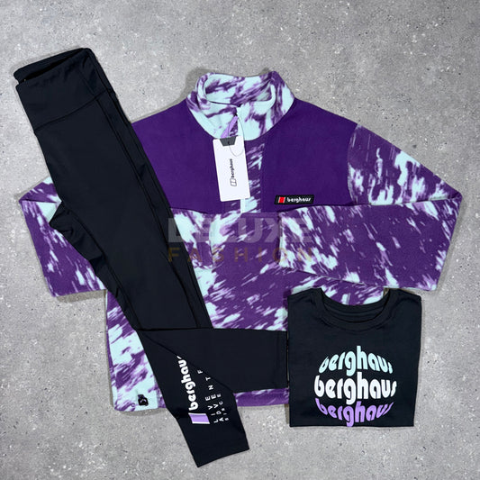 Berghaus Women's Mountain 1/4 Zip Fleece Tri Set - Purple/Black