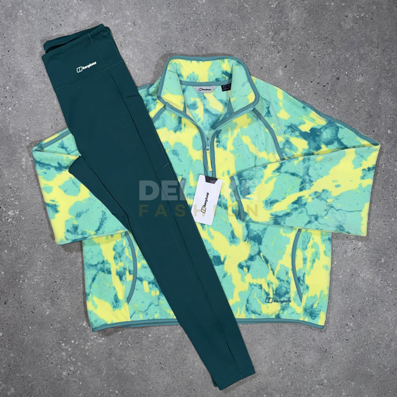 Berghaus Women's 1/4 Zip Fleece Set - Green/Yellow
