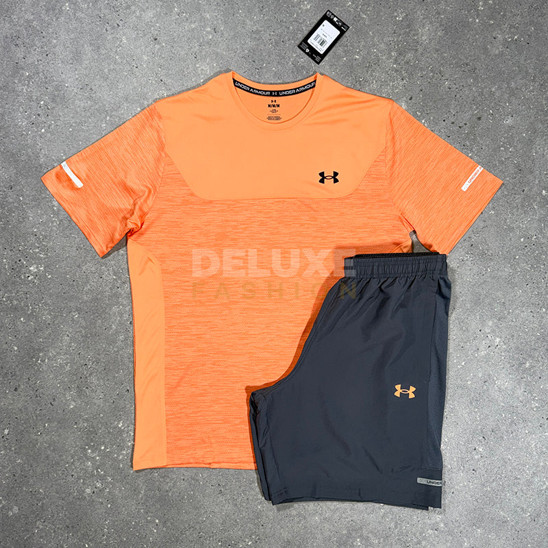 Under tech run set (tangerine)