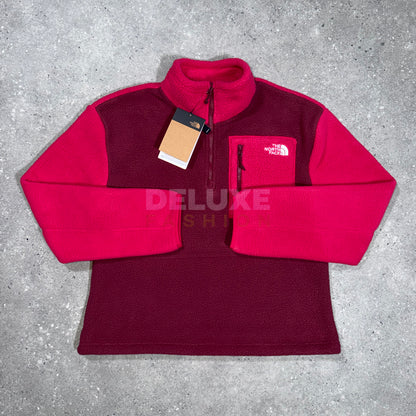 The North Face Women's 1/4 Zip Fleece Set - Red/Black