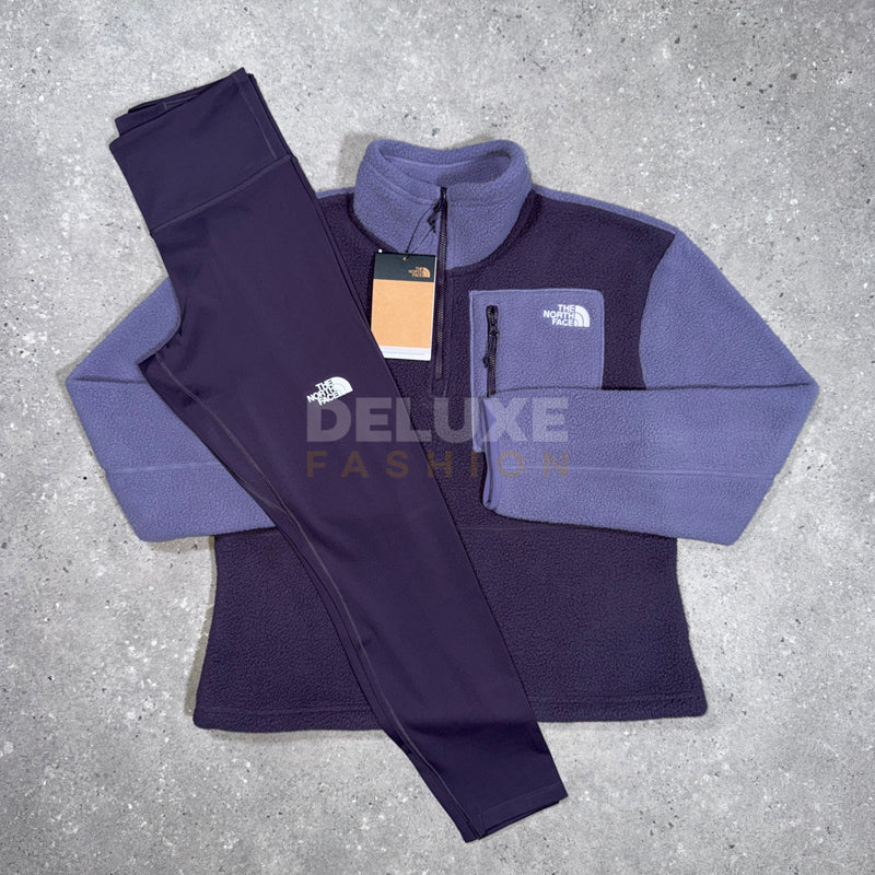The North Face Women's 1/4 Zip Fleece Set - Purple