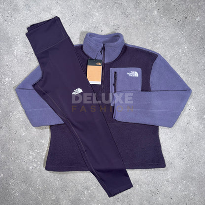 The North Face Women's 1/4 Zip Fleece Set - Purple