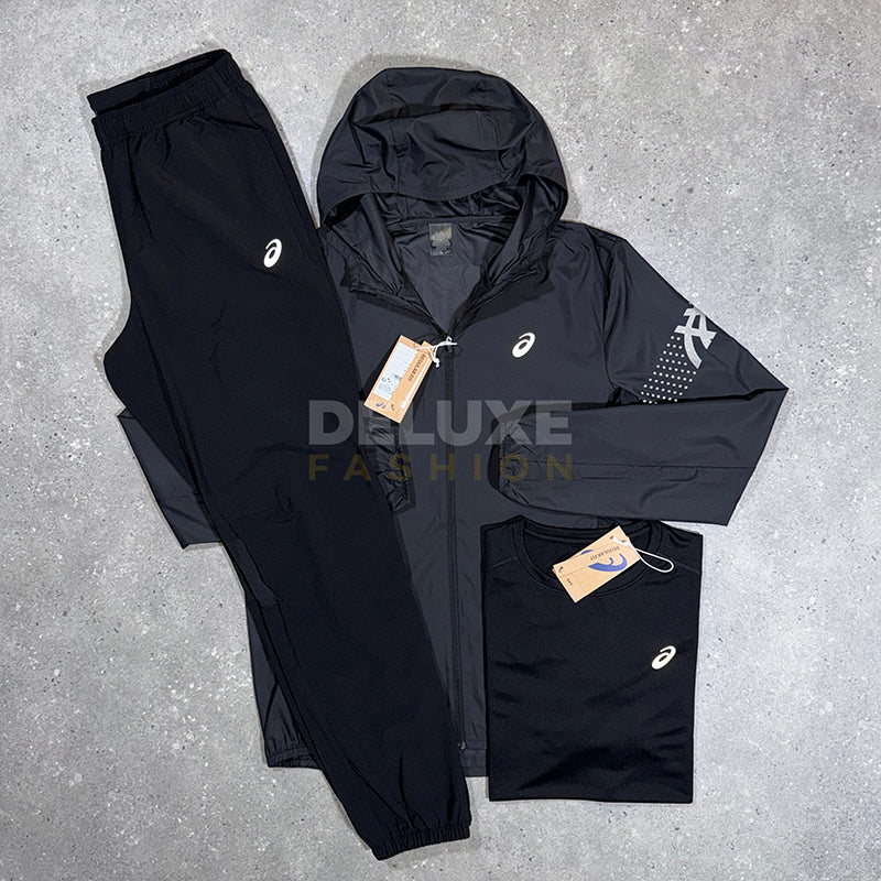 Asics icon road tracksuit set (black)