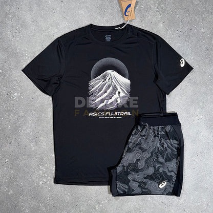 Asics Logo Short Sleeve Trail set in black