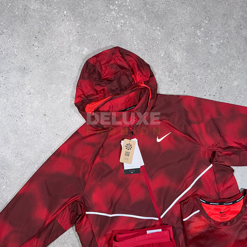 Nike repel rave windbreaker tri set (red)