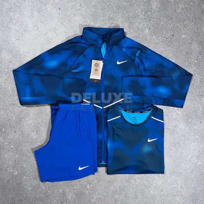 Nike Repel Rave Windbreaker tri set in blue