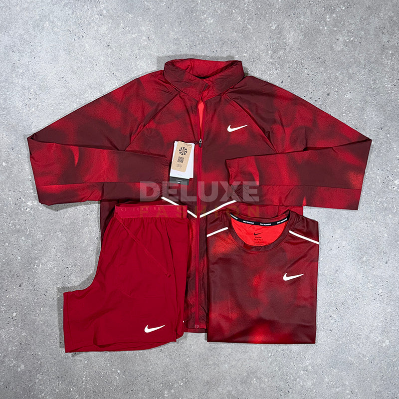 Nike repel rave windbreaker tri set (red)