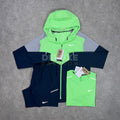 Nike uv windbreaker tri set (green/navy)
