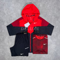 Nike uv windbreaker tri set (black/red)