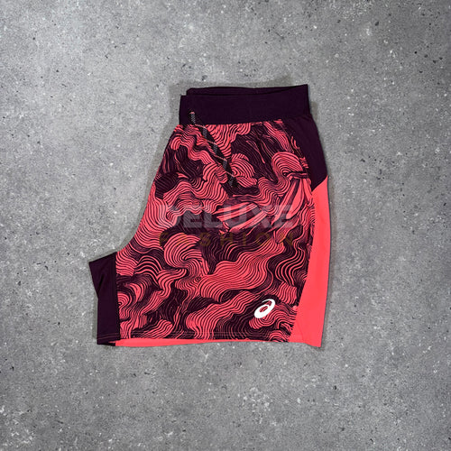Asics Fuji Print shorts in pink