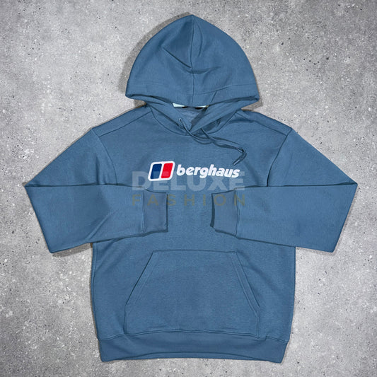 Berghaus Box Logo Hoodie - Sky Blue