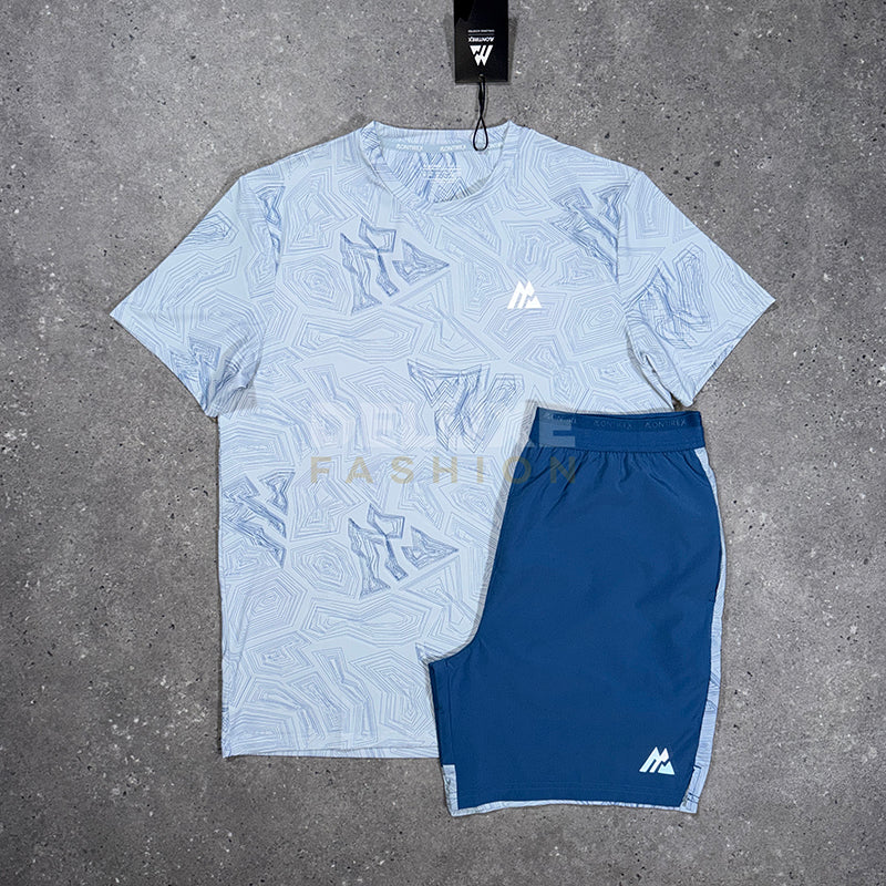 Montirex Ground t-shirt set in white/blue