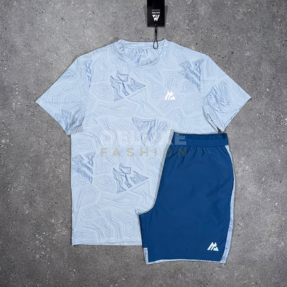 Montirex Ground t-shirt set in white/blue